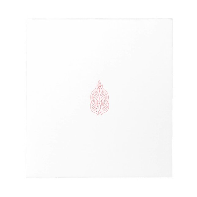 Misty Rose, flush Mahogany, dekoratives Design Notizblock (Vorderseite)