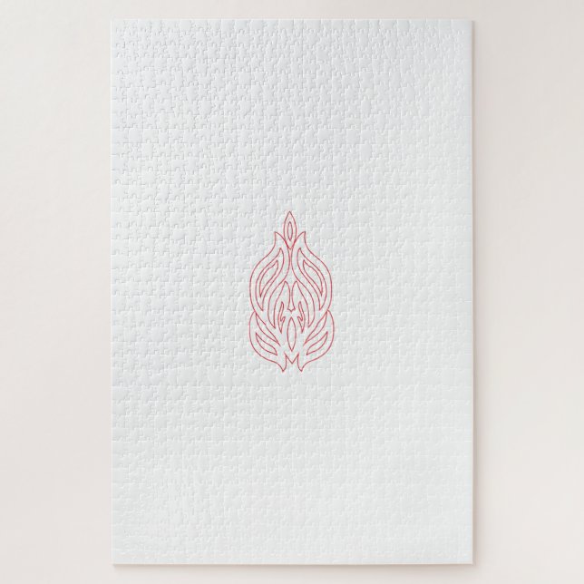 Misty Rose, flush Mahogany, dekoratives Design Puzzle (Vertikal)