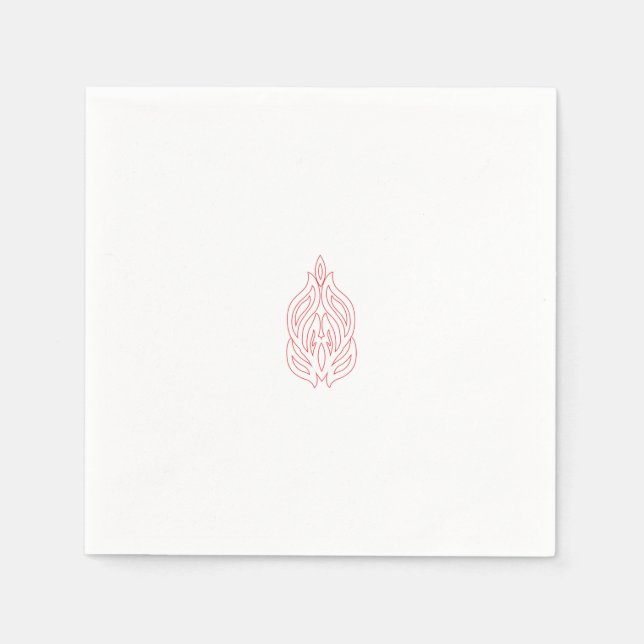 Misty Rose, flush Mahogany, dekoratives Design Serviette (Vorderseite)
