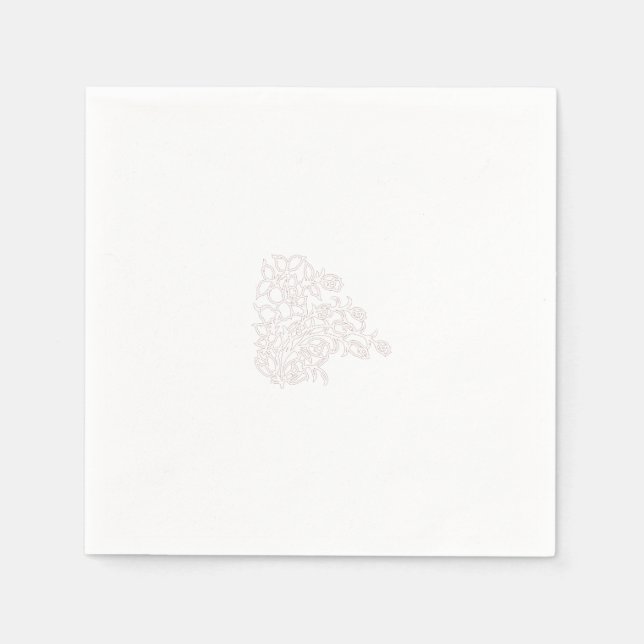 Misty Rose, flush Mahogany, dekoratives Design Serviette (Vorderseite)