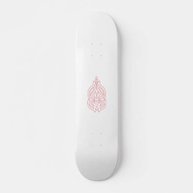 Misty Rose, flush Mahogany, dekoratives Design Skateboard (Vorne)