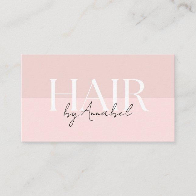 Misty Rose Haarstylist QR Code Visitenkarte (Vorderseite)