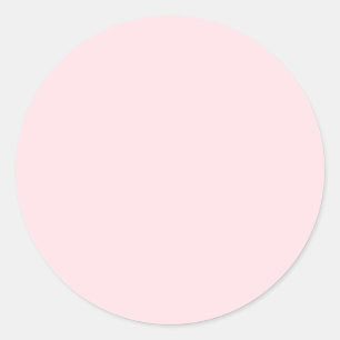 Misty Rose Light Baby Pink Solid Hintergrund Runder Aufkleber