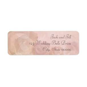 Misty Rose Pink Rücksendeadressen-Aufklebers Weddi