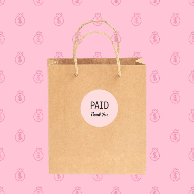 Misty Rose Rosa Minimalistisches Paid Runder Aufkleber (Von Creator hochgeladen)