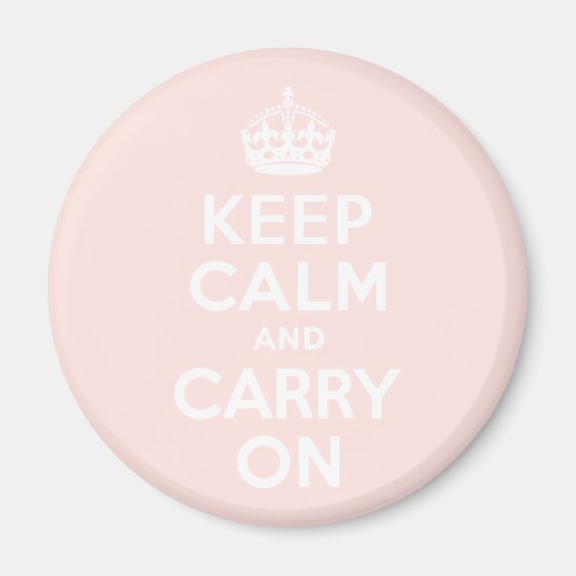 Misty Rose Ruhe bewahren und weiterführen Magnet (Vorne)