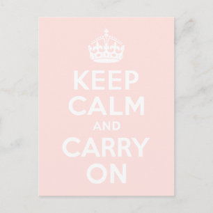 Misty Rose Ruhe bewahren und weiterführen Postkarte