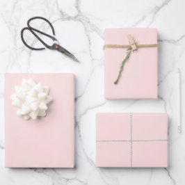 Misty Rose Solid Color Geschenkpapier Set