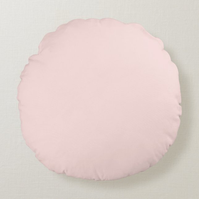 Misty Rose Solid Color Rundes Kissen (Vorderseite)