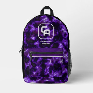 Misty Smoke Monogram Lila Bedruckter Rucksack