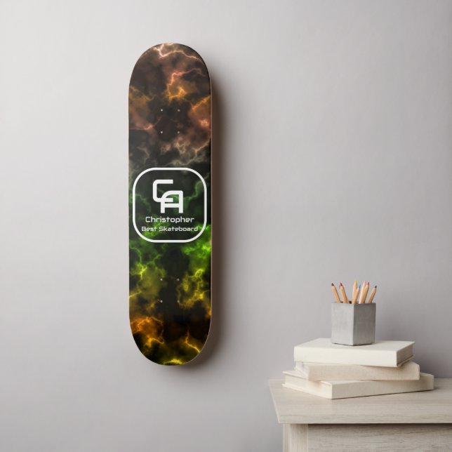 Misty Smoke Monogram Multicolors Skateboard (Wandkunst)