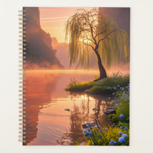 Misty Sunrise in einem ruhigen See Planer