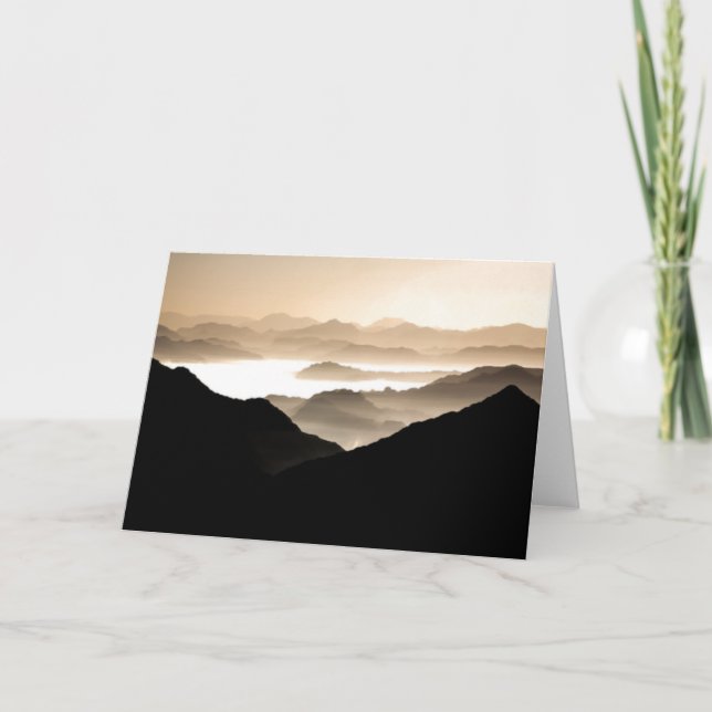 Misty Tal Feiertagskarte (Vorderseite)