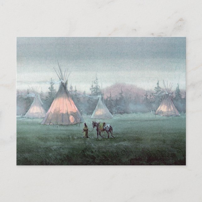 MISTY TIPI von SHARON SHARPE Postkarte (Vorderseite)