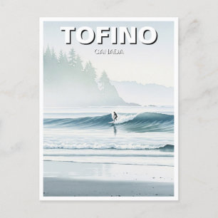 Misty Tofino Canada Surfer Travel Postkarte