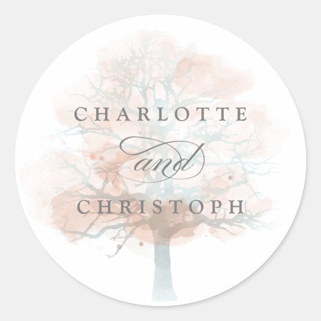 Misty-Tree-Umschlag Aufkleber (Vorderseite)