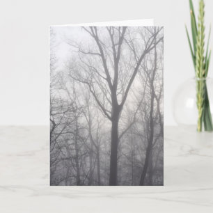 Misty Trees Gray Woodland Karte