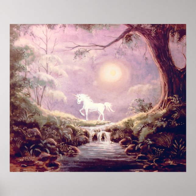 MISTY UNICORN by SHARON SHARPE Poster (Vorne)