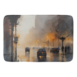 Misty Urban Abend Badematte