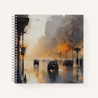 Misty Urban Abend Notizbuch