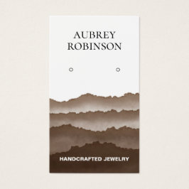 Misty Watercolor Mountains Brown Display Card