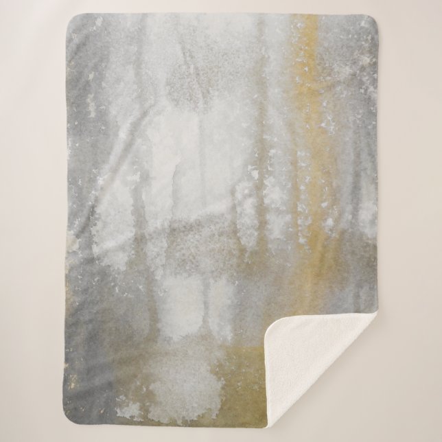 Misty Wilds Abstrakte Wasserfarbe Sherpadecke (Vorderseite)