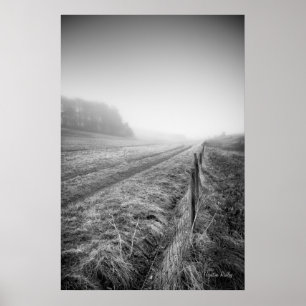 Misty Wiltshire Field print Poster