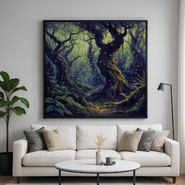 Misty Woods - Mystical Forest Illustration Style Poster (Von Creator hochgeladen)
