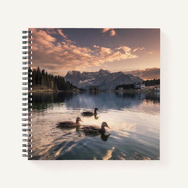 Misurina-See|Dolomiten, Italien Notizbuch (Vorderseite)