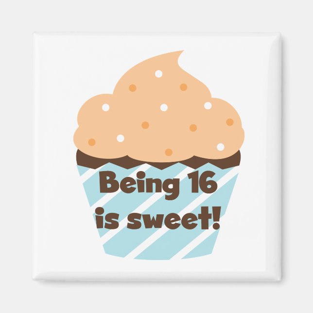 Mit 16 ist Sweet Birthday T Shirts und Geschenke Magnet (Vorne)