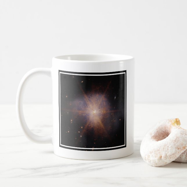 Mit 220 leuchtet der Nachthimmel Kaffeetasse (Mit Donut)