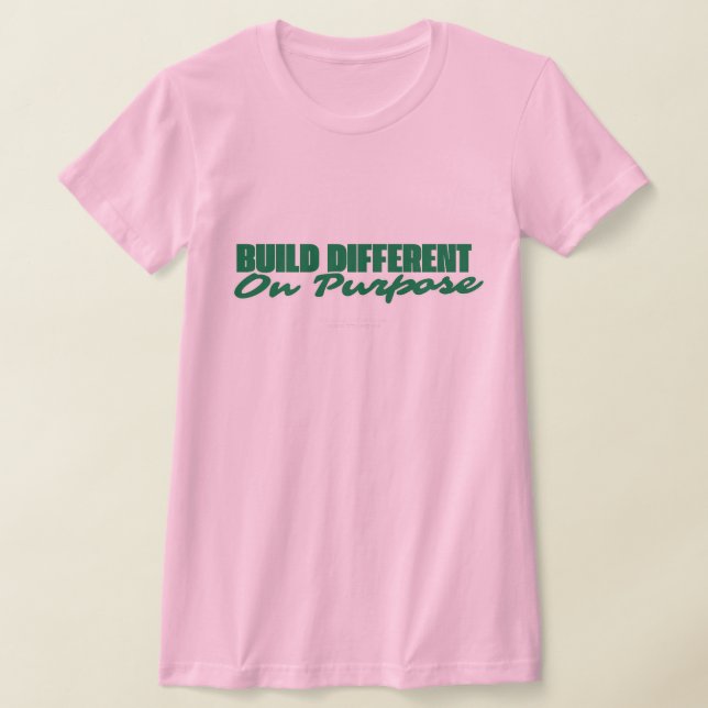 Mit Absicht Anders Gebaut Schwarzes Wertschätzungs T-Shirt (Ablage )