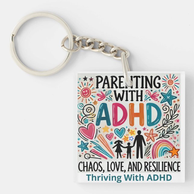 Mit ADHD tauchen Schlüsselanhänger (Vorderseite)