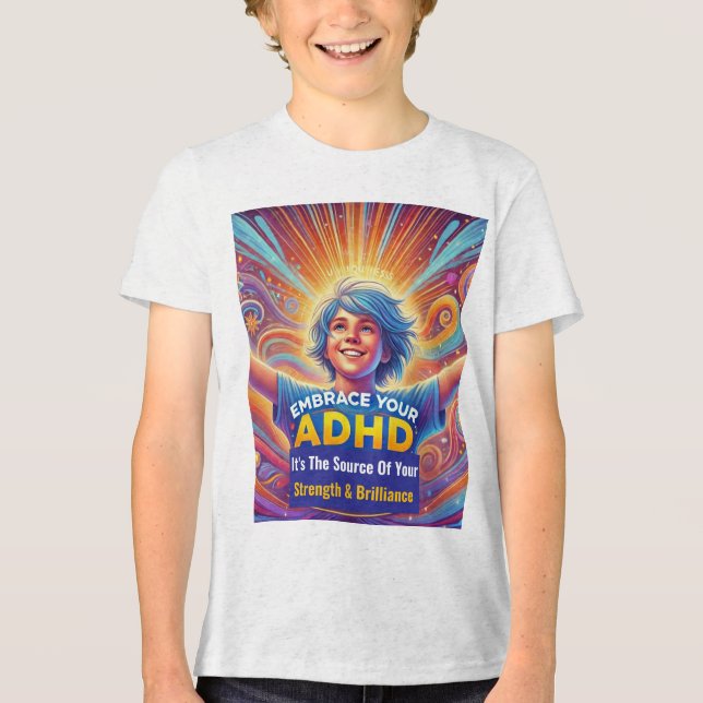 Mit ADHD* tauchen Sie ein in Ihren ADHS Tri-Blend Shirt (Vorderseite)