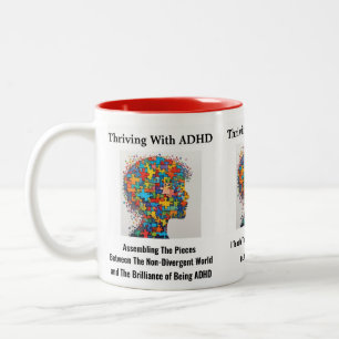 Mit ADHS erfolgreich sein*Die Teile zusammenfügen  Zweifarbige Tasse