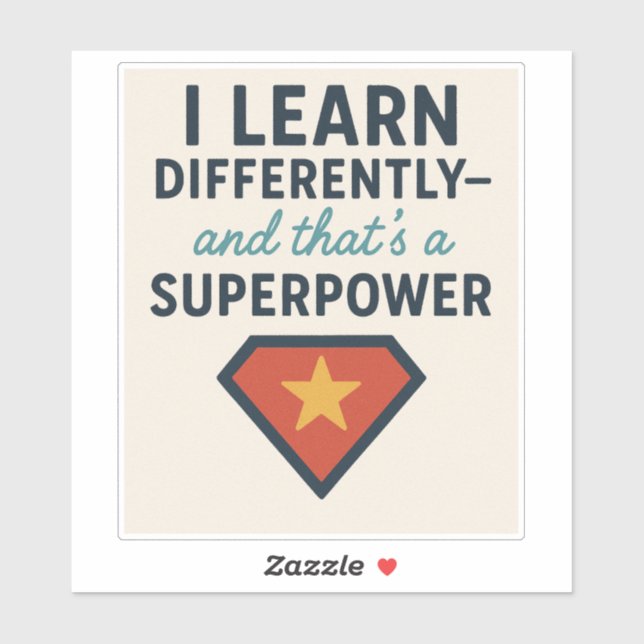 Mit ADHS* lerne ich anders Aufkleber (Blatt)