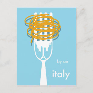 mit Air Italy Vintage Reiseplakat. Postkarte