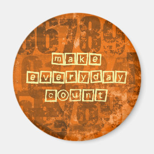 Mit alten Grunge-Nummern jeden Tag zählen lassen Magnet