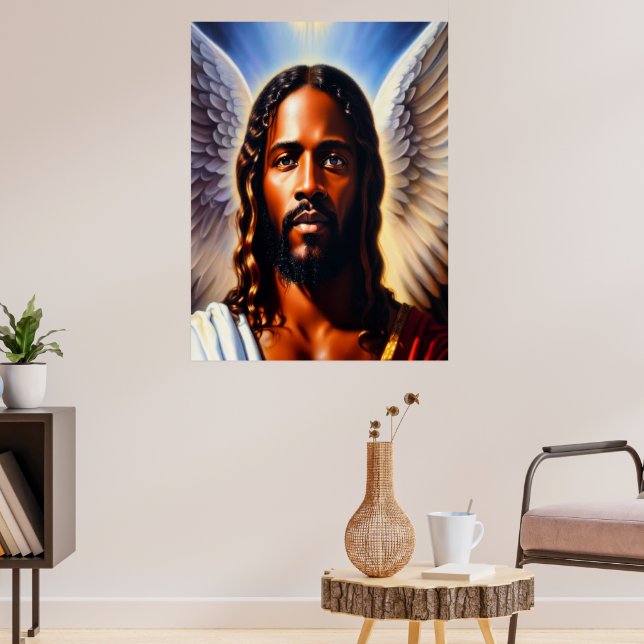 Mit Angel Wings Christliches Poster (Wohnzimmer 3)