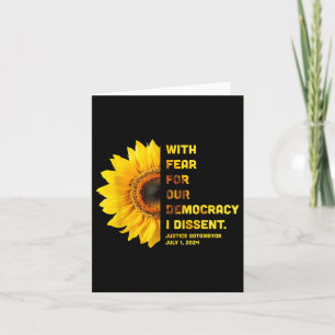 Mit Angst vor unserer Demokratie verweigere ich Fr Karte