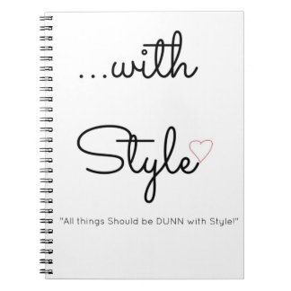 … mit Art-Spiralen-Zeitschrift Notizblock