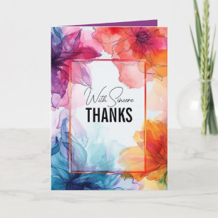 Mit aufrichtigem DANK Anemone Dreamscape Hochzeit Dankeskarte