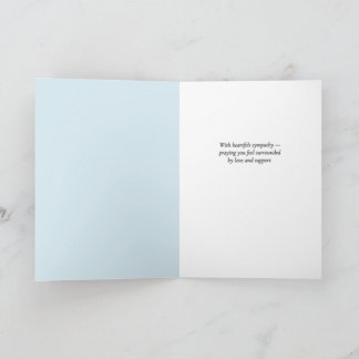 Mit aufrichtiger Anteilnahme – Aquarell-Blumen Karte