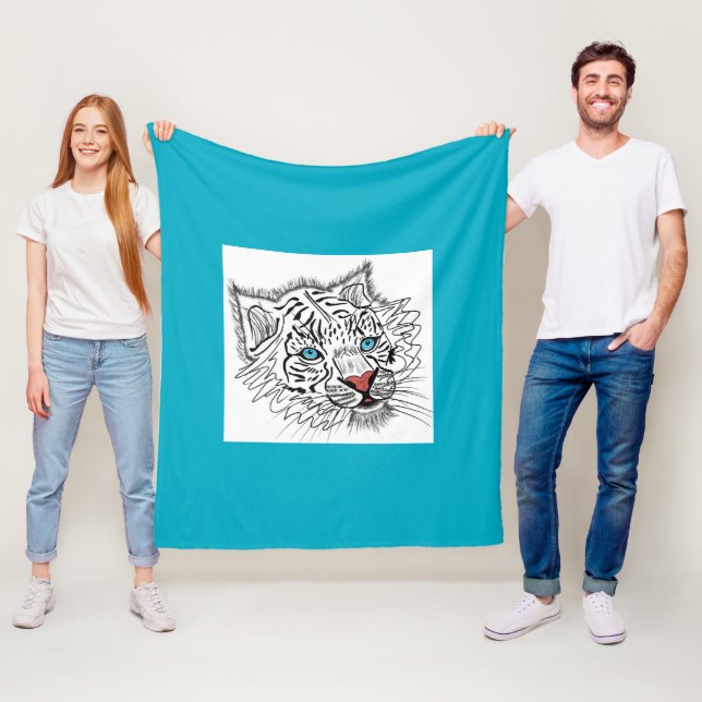 Mit Augen Babytiger Fleecedecke (Beispiel)