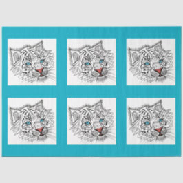 Mit Augen Babytiger Seidenpapier