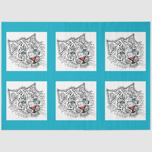 Mit Augen Babytiger Seidenpapier (Vorderseite)