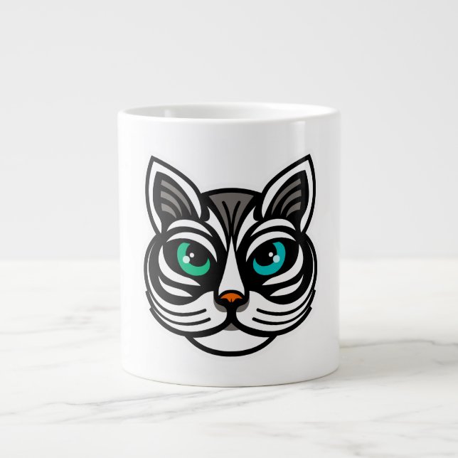 Mit Augen Cat Tasse Spielerisch (Vorderseite)
