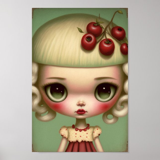 Mit Augen Cherry Pie Girl Poster (Vorne)