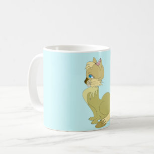 Mit Augen Gelbe Katze Tasse