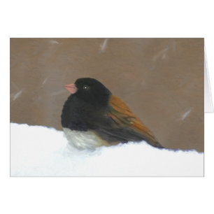 Mit Augen Junco-Malerei - Original Bird Art